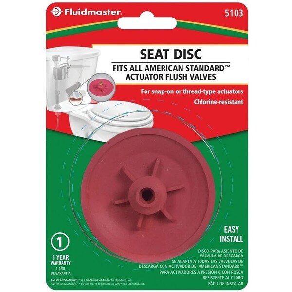 Fluidmaster Seat Disc, Rubber, Red, For American Standard Actuator